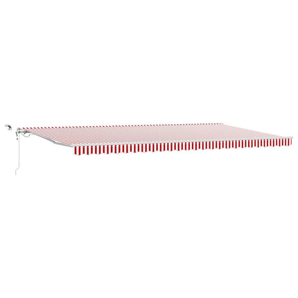 Udtrækkelig markise Rød og Hvid 600 × 300 cm Polyester