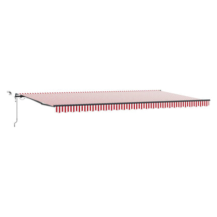Udtrækkelig markise Rød og Hvid 600 × 300 cm Polyester
