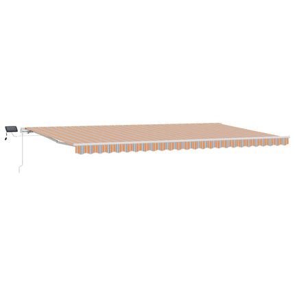 Udtrækkelig markise Flerfarvet 600 × 300 cm Stof og aluminium