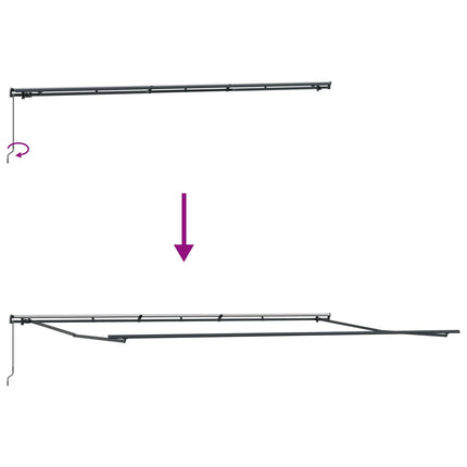 Udtrækkelig markise Flerfarvet 600 × 300 cm
