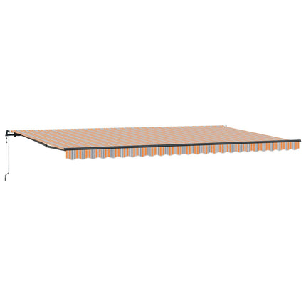 Udtrækkelig markise Flerfarvet 600 × 300 cm Stof og aluminium