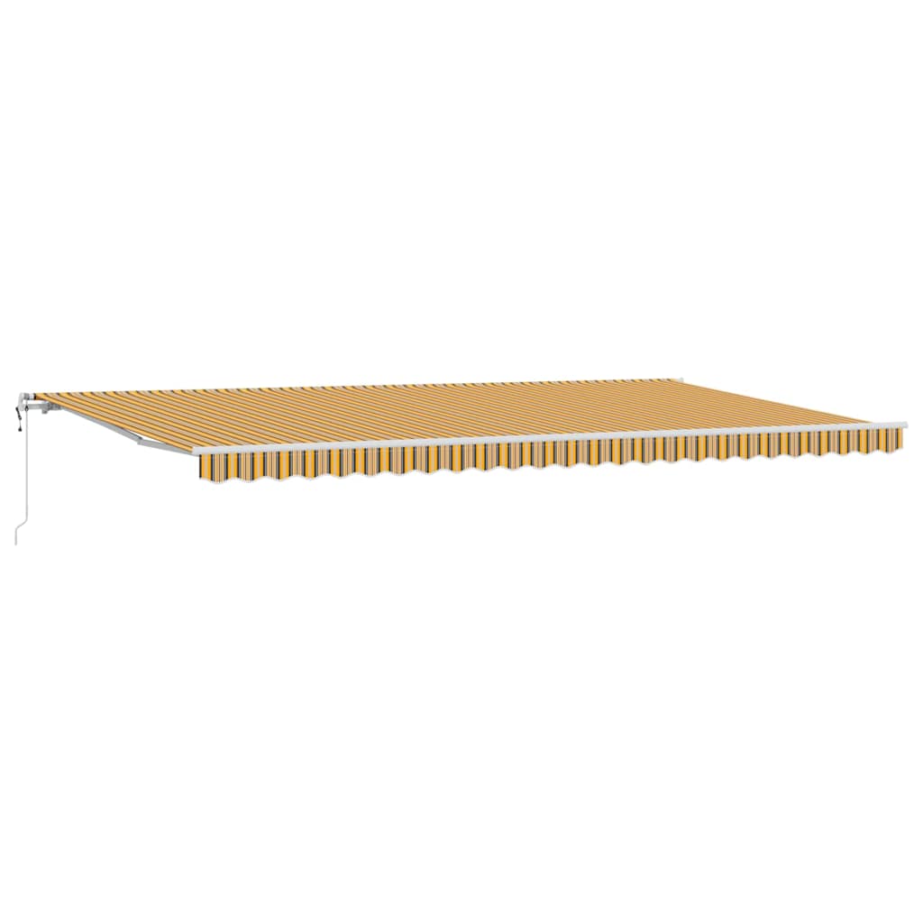Udtrækkelig markise Flerfarvet 600 × 300 cm Stof og aluminium