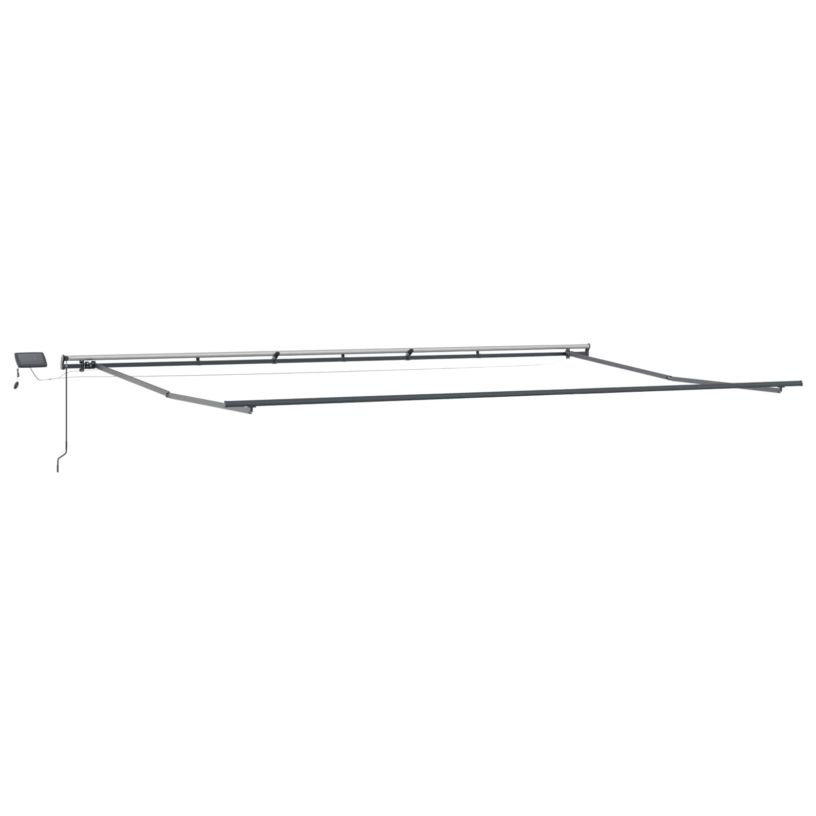 Udtrækkelig markise Flerfarvet 600 × 300 cm Stof og aluminium