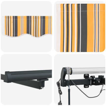 Udtrækkelig markise Flerfarvet 600 × 300 cm Polyester