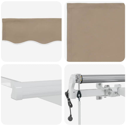 Udtrækkelig markise Beige 600 × 300 cm Stof og aluminium