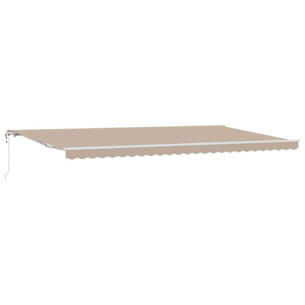 Udtrækkelig markise Beige 600 × 300 cm Stof og aluminium