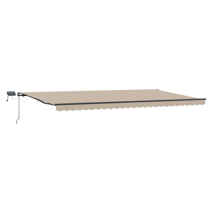 Udtrækkelig markise Beige 600 × 300 cm Stof og aluminium