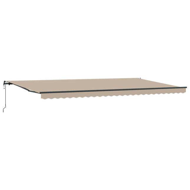 Udtrækkelig markise Beige 600 × 300 cm Stof og aluminium