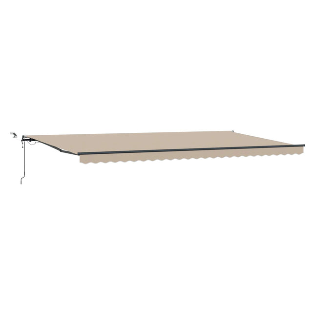 Udtrækkelig markise Beige 600 × 300 cm Polyester