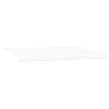 Udtrækkelig markise Hvid 600 × 300 cm Stof og aluminium
