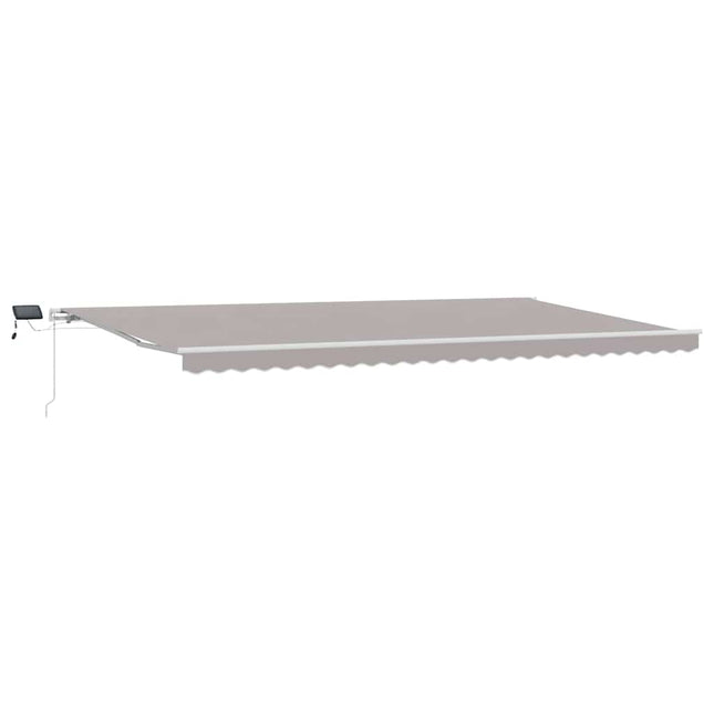 Udtrækkelig markise Lysegrå 600 × 300 cm Stof og aluminium