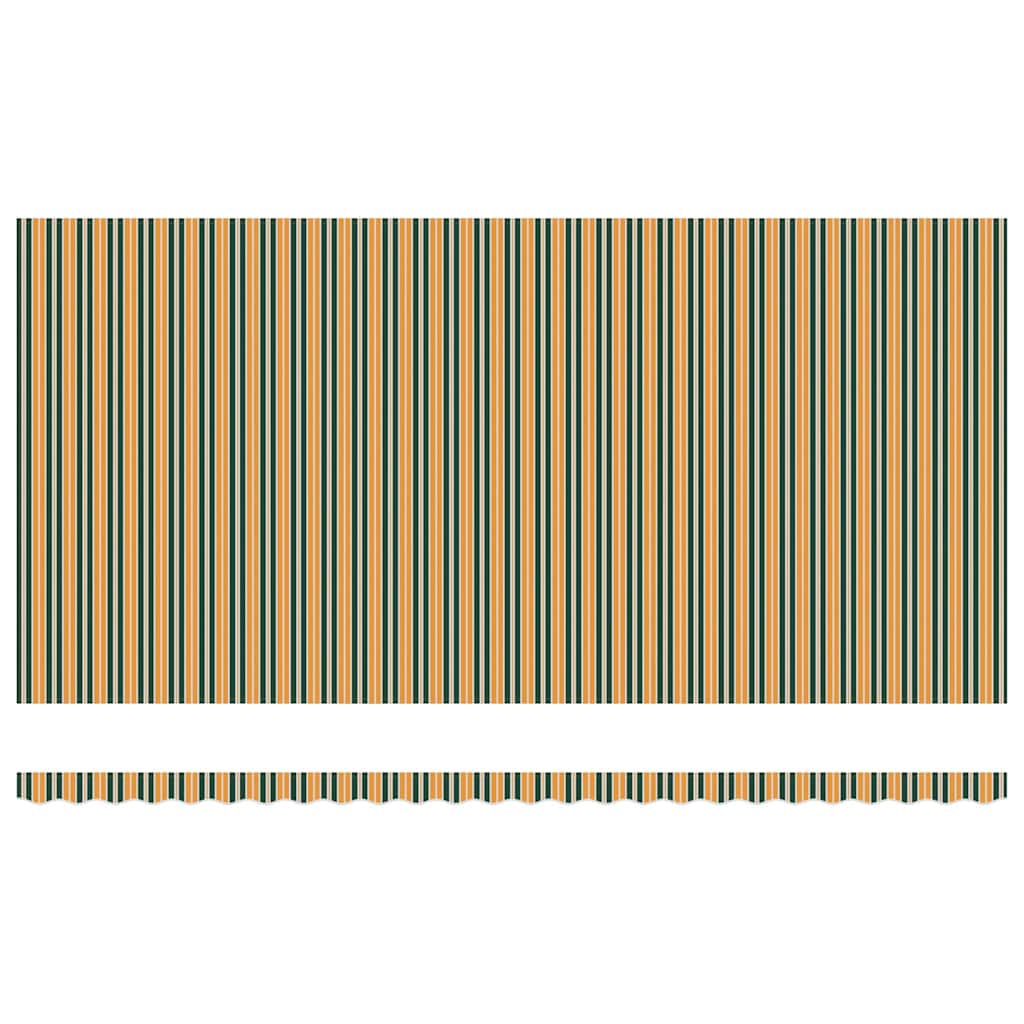 Udtrækkelig markise Grøn og gul 600 × 300 cm Stof og aluminium