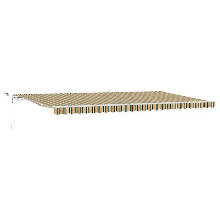 Udtrækkelig markise Grøn og Gul 600 × 300 cm Polyester