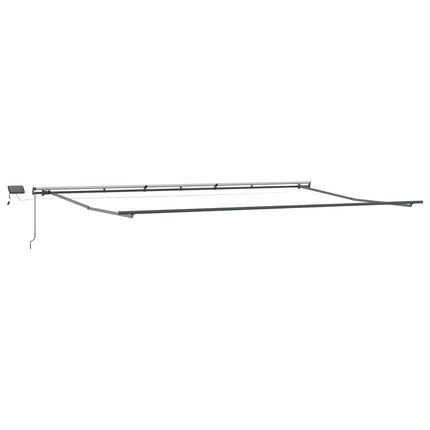 Udtrækkelig markise Grøn og gul 600 × 300 cm Stof og aluminium