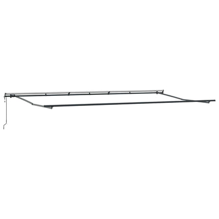 Udtrækkelig markise Grøn og gul 600 × 300 cm Stof og aluminium