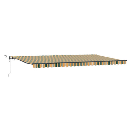 Udtrækkelig markise Grøn og gul 600 × 300 cm Polyester