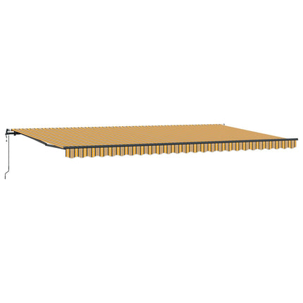 Udtrækkelig markise Flerfarvet 600 × 350 cm Stof og aluminium