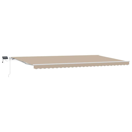 Udtrækkelig markise Beige 600 × 350 cm Stof og aluminium