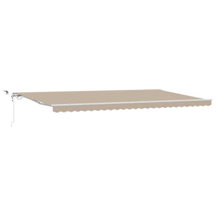 Udtrækkelig markise Beige 600 × 350 cm Polyester