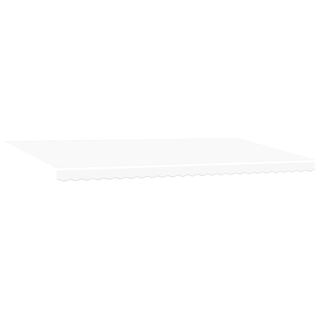 Udtrækkelig markise Hvid 600 × 350 cm Stof og aluminium