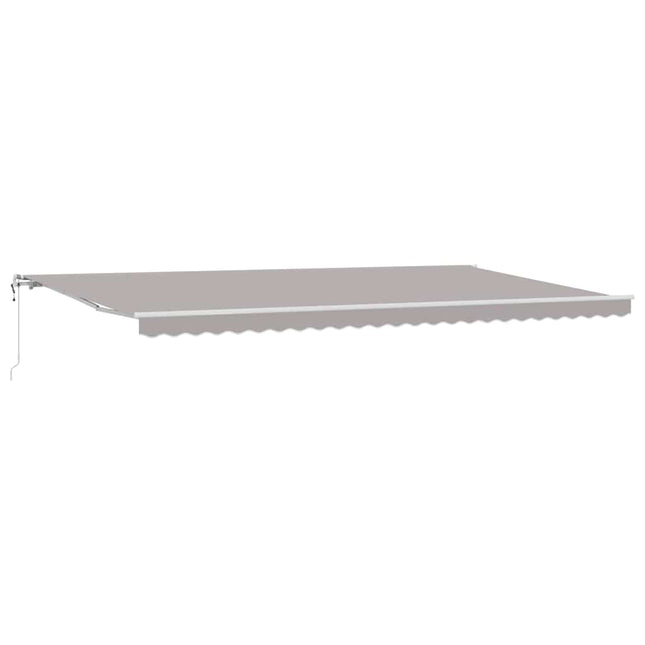 Udtrækkelig markise Lysegrå 600 × 350 cm Stof og aluminium