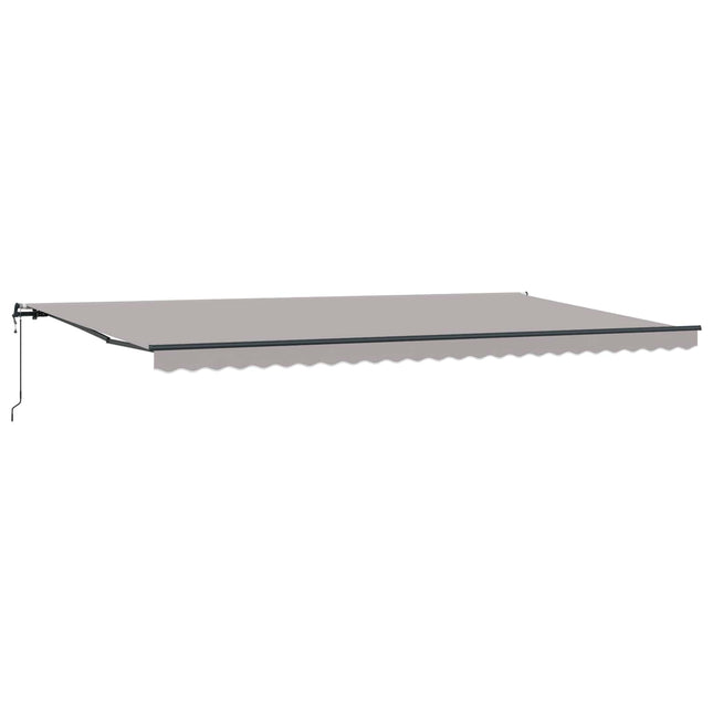 Udtrækkelig markise Lysegrå 600 × 350 cm Stof og aluminium