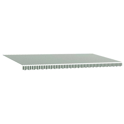 Udtrækkelig markise Grøn og Hvid 600 × 350 cm Stof og aluminium