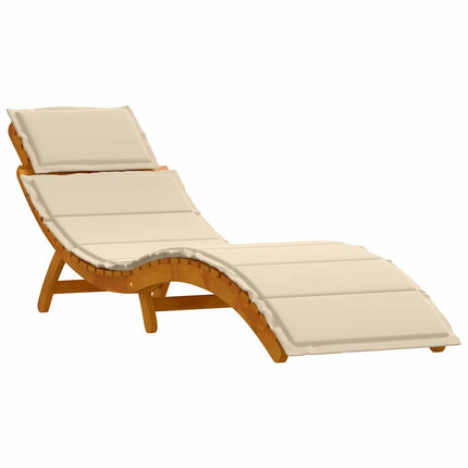 Liggestol 2 stk. Massivt Akacietræ Beige