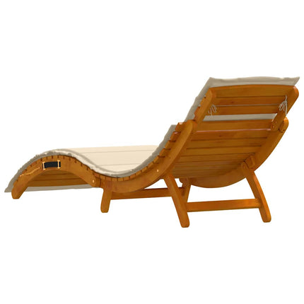 Liggestol 2 stk. Massivt Akacietræ Beige