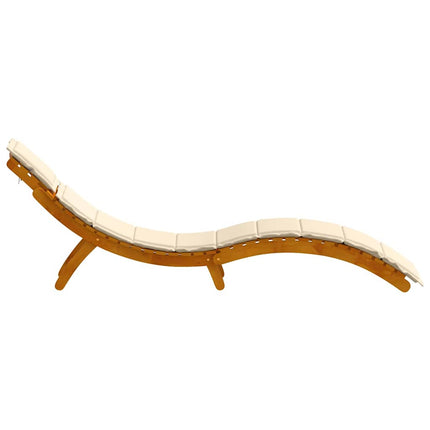Liggestol 2 stk. Massivt Akacietræ Beige