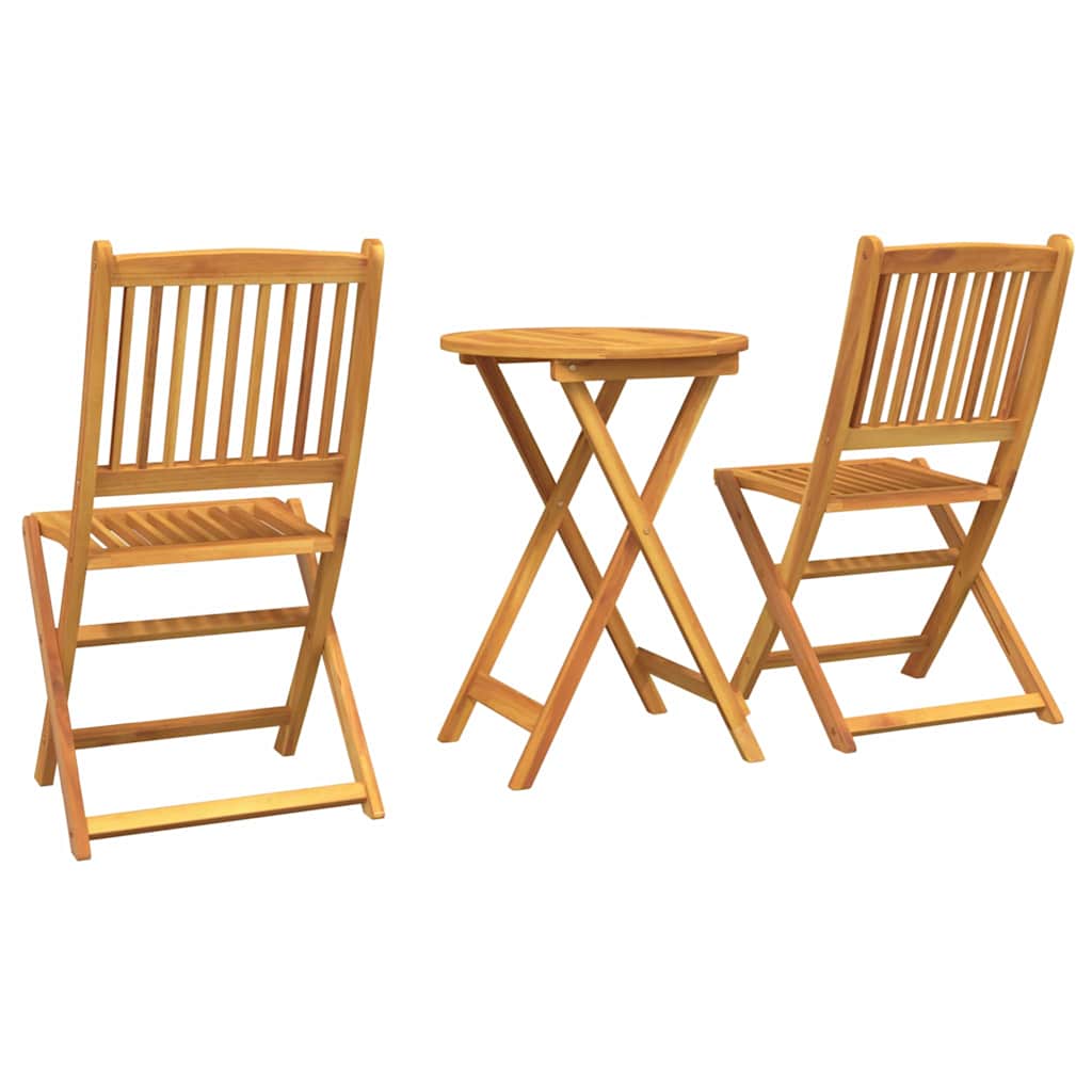 Have Bistro Sæt 3 pcs Brun Massivt Akacietræ