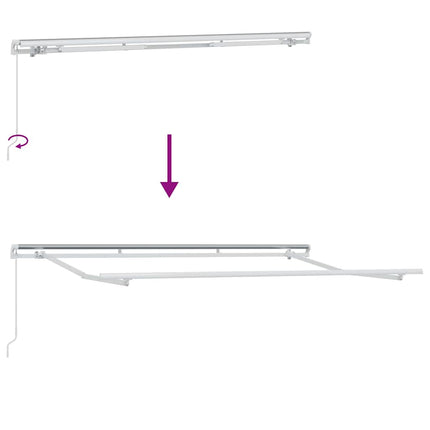 Markiseramme Hvid 3,5 x 2 m Metal
