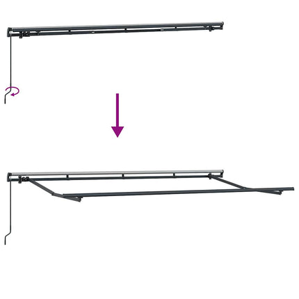 Markiseramme Antracit 4 x 2 m Metal