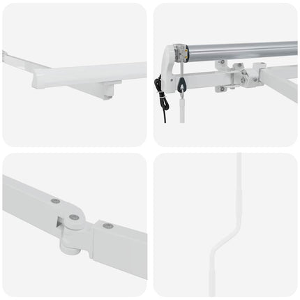 Markiseramme Hvid 3 x 2 m Metal
