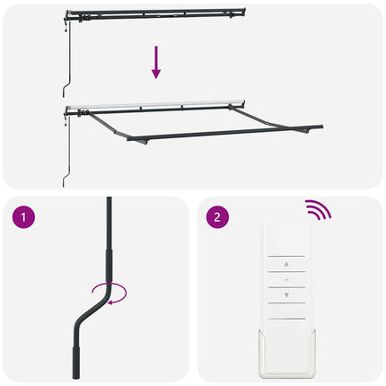 Markiseramme Antracit 3 x 2 m Metal