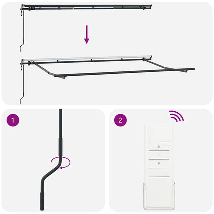 Markiseramme Antracit 4 x 2 m Metal