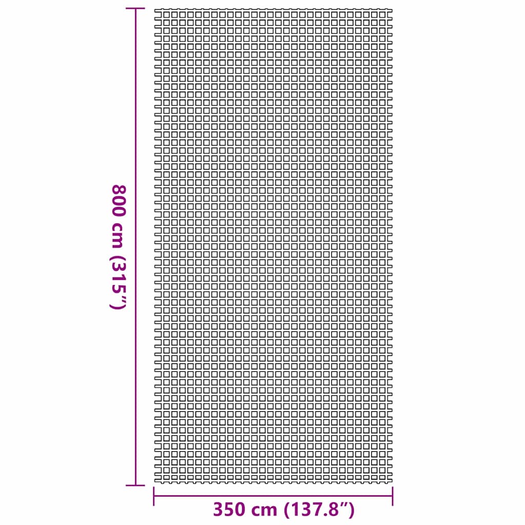 Telt tæppe Antracit 800 x 350 cm Polyester