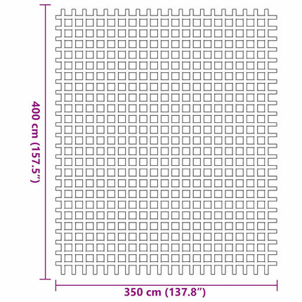 Telt tæppe Grøn 400 × 350 cm Polyester