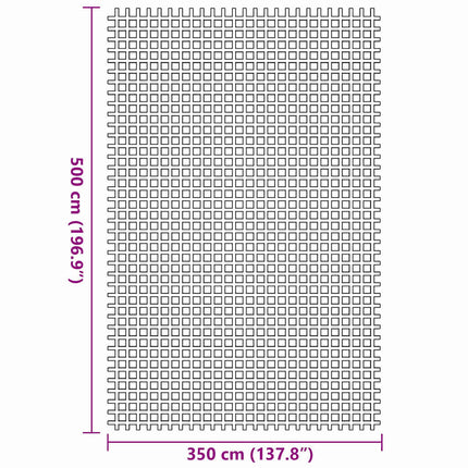 Telt tæppe Grøn 500 × 350 cm Polyester