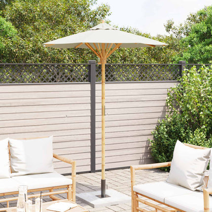 Havesol Ø 150 x 210 cm Bambus Rund Cremehvid