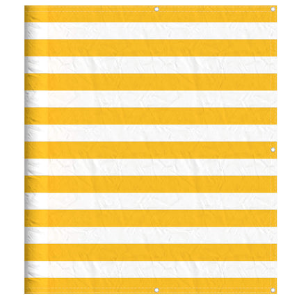 altanafskærmning gul og hvid stribe 120x700 cm