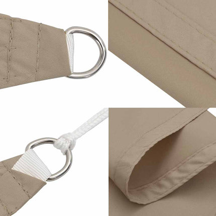 solsejl 2x2x2 m 100 % polyesterstof gråbrun