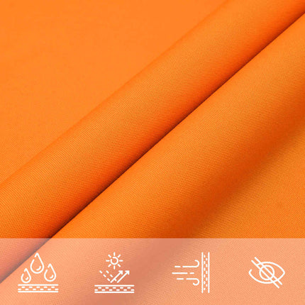 solsejl 2x2x2 m 100 % polyesterstof orange