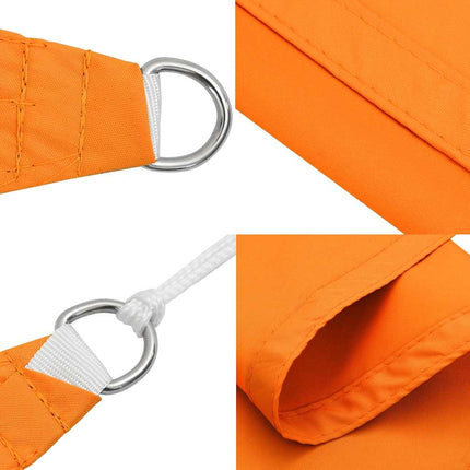 solsejl 7x5x5 m 100 % polyesterstof orange