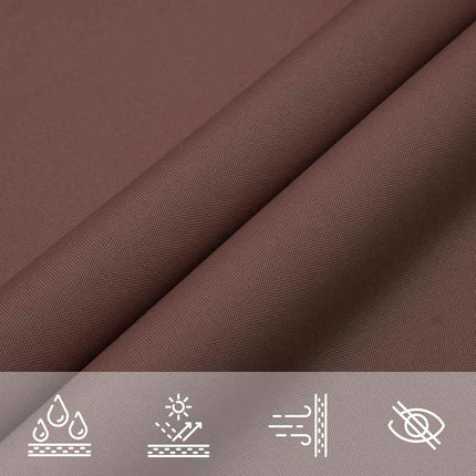 solsejl 2x2x2 m 100 % polyesterstof brun