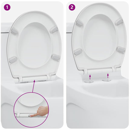 Toilet sæde Hvid 47 x 37 x 4 cm Duroplast