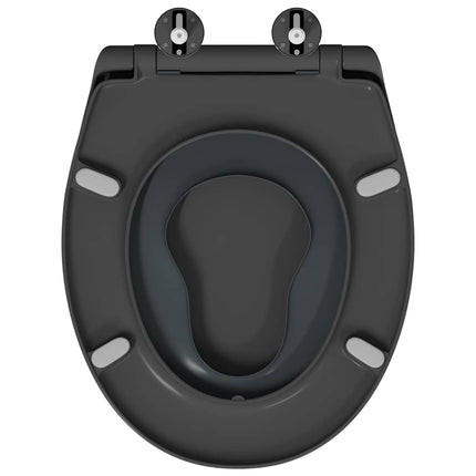 Toilet sæde Antracit 47 x 37 x 4 cm Duroplast