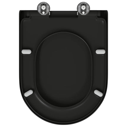 Toilet sæde Sort 49 x 36 x 4 cm Duroplast