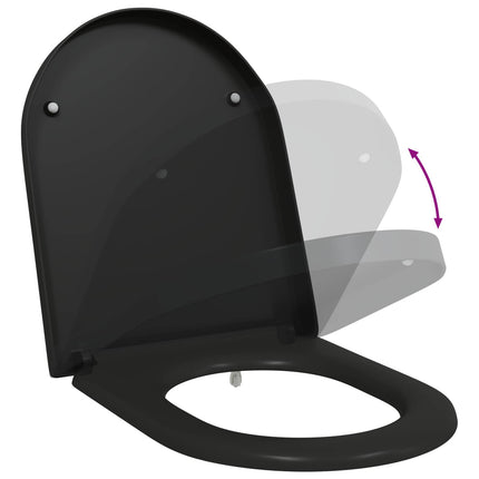Toilet sæde Sort 49 x 36 x 4 cm Duroplast