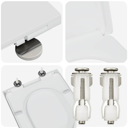 Toilet sæde Hvid 49 x 36 x 4 cm Duroplast